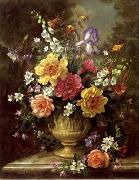 Floral, beautiful classical still life of flowers.112